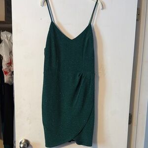 Lulu's Glittering Green Mini Dress